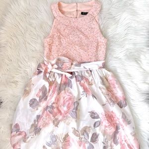 Xtraordinary Girls Size 8 Flower Girl Easter Wedding Dress White Blush Lace NWT